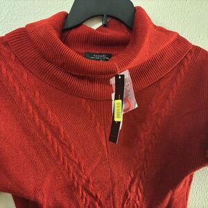 Tahari Size S Women's Red Sweater Dress NWT